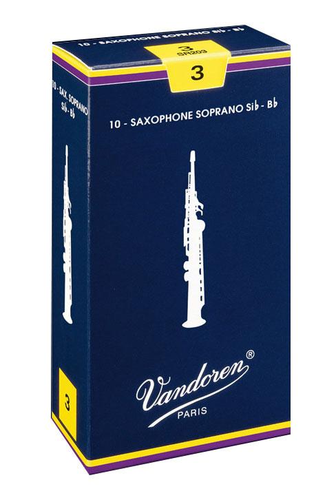 Vandoren TRADITIONAL - Soprano Sax Reeds - Box of 10-1.5