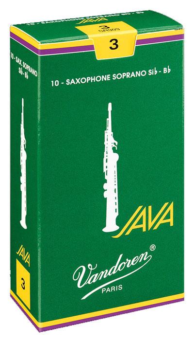 Vandoren JAVA RED FILED - Soprano Sax Reeds - Box of 10-3.5