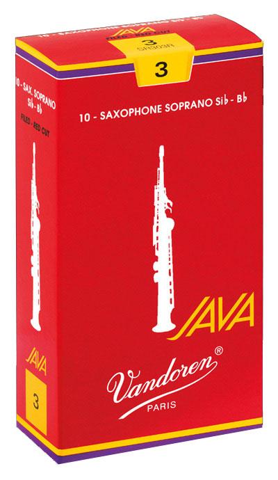 Vandoren JAVA RED FILED - Soprano Sax Reeds - Box of 10-2