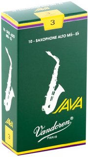 Vandoren Java GREEN Alto Saxophone Reeds - Box of 10-1.5