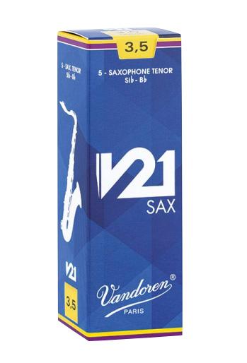 D'Addario Select Jazz Tenor Saxophone Reeds - Organic Unfiled, Strength 2 Medium, 5 Pack